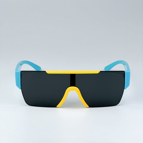 Burberry JB4387 405087 KIDS BRAND NEW Sunglasses Yellow Blue Grey Shield Unisex - Picture 4 of 10